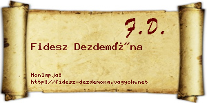 Fidesz Dezdemóna névjegykártya